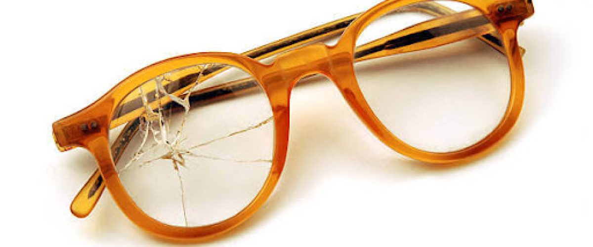 Lunettes aux verres abîmes